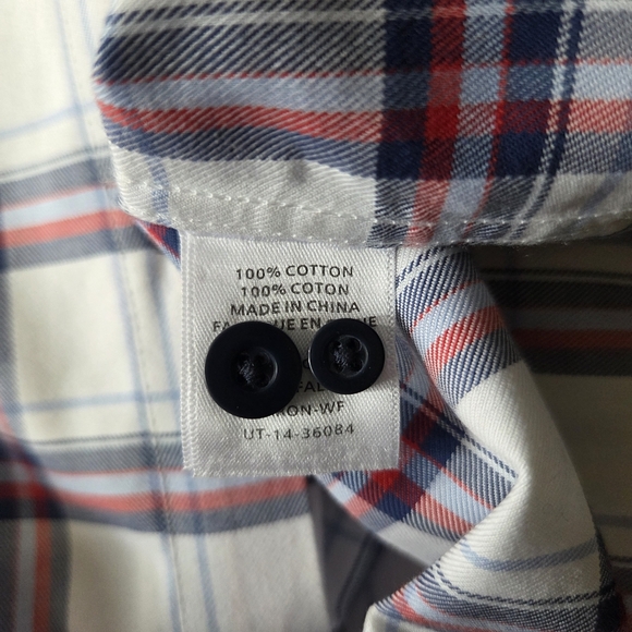 UNTUCKit White, Blue And Red Plaid Long Sleeve Shirt Size XXL - Picture 6 of 7